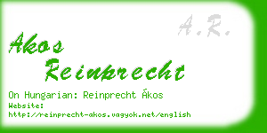 akos reinprecht business card